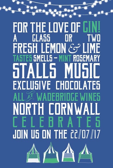 NORTH CORNWALL GIN FEST JULY 22nd 2017